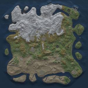 Thumbnail Rust Map: Procedural Map, Size: 4500, Seed: 245152, 19 Monuments