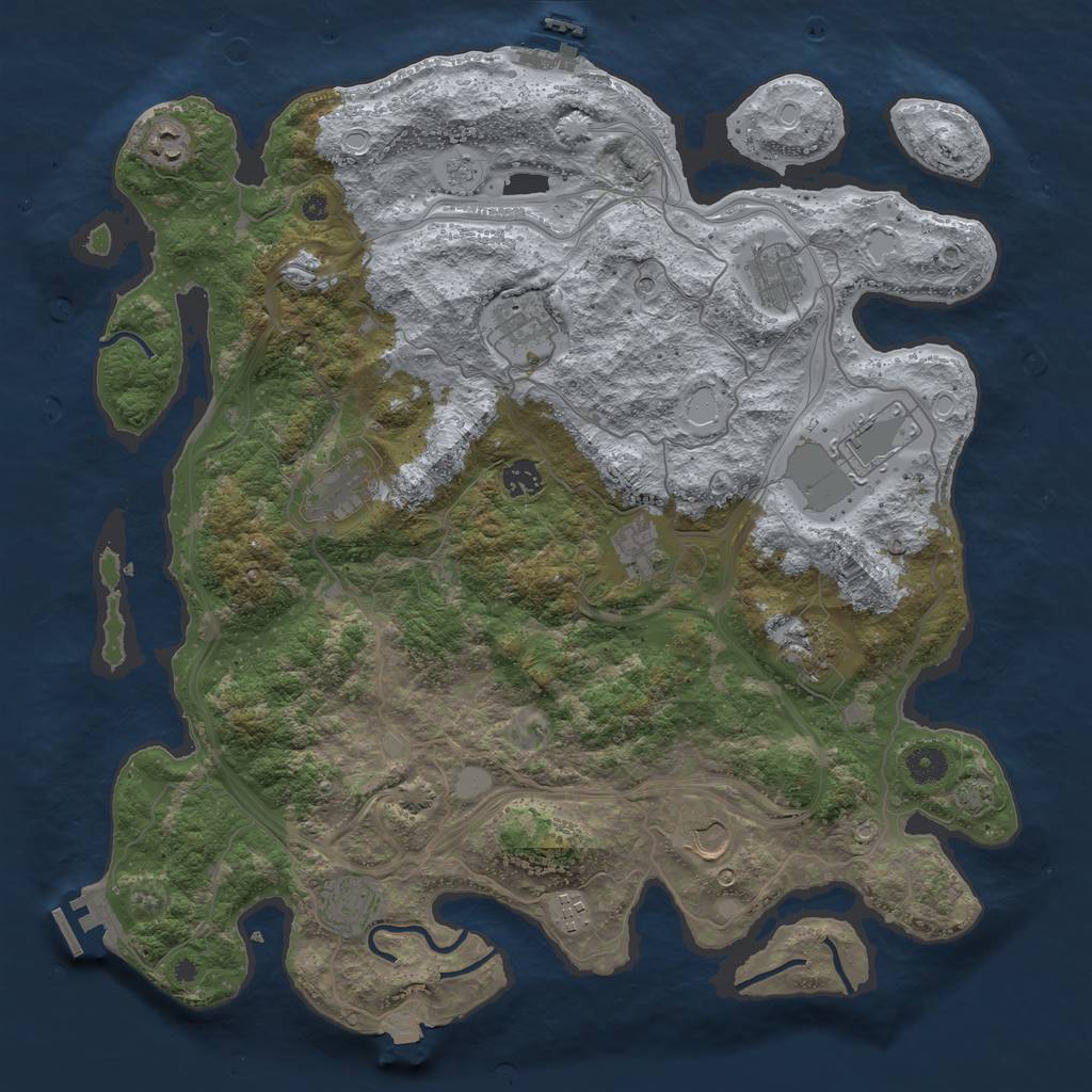 Rust Map: Procedural Map, Size: 4250, Seed: 92, 19 Monuments