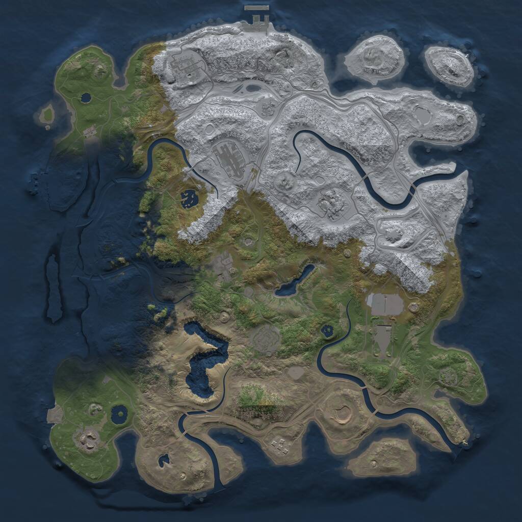 Rust Map: Procedural Map, Size: 4250, Seed: 92, 16 Monuments
