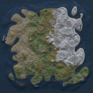 Thumbnail Rust Map: Procedural Map, Size: 3888, Seed: 87675, 18 Monuments