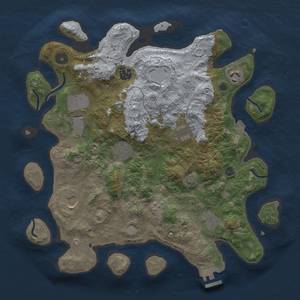 Thumbnail Rust Map: Procedural Map, Size: 3550, Seed: 292096828, 15 Monuments