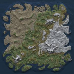 Thumbnail Rust Map: Procedural Map, Size: 6000, Seed: 1988149452, 19 Monuments