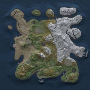 Thumbnail Rust Map: Procedural Map, Size: 3000, Seed: 1445932924, 12 Monuments