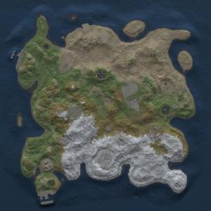 Thumbnail Rust Map: Procedural Map, Size: 3500, Seed: 1869920237, 17 Monuments