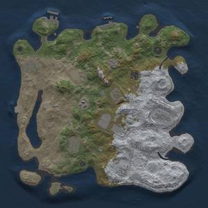 Thumbnail Rust Map: Procedural Map, Size: 3700, Seed: 1838625884, 18 Monuments