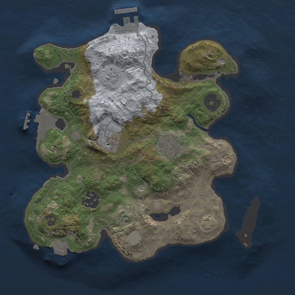 Rust Map: Procedural Map, Size: 2600, Seed: 8088, 11 Monuments
