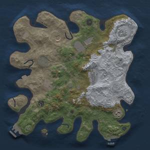 Thumbnail Rust Map: Procedural Map, Size: 3566, Seed: 2117146530, 16 Monuments