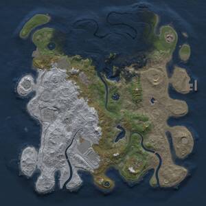 Thumbnail Rust Map: Procedural Map, Size: 4000, Seed: 268046264, 15 Monuments