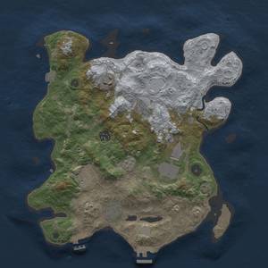 Thumbnail Rust Map: Procedural Map, Size: 3550, Seed: 402042335, 15 Monuments