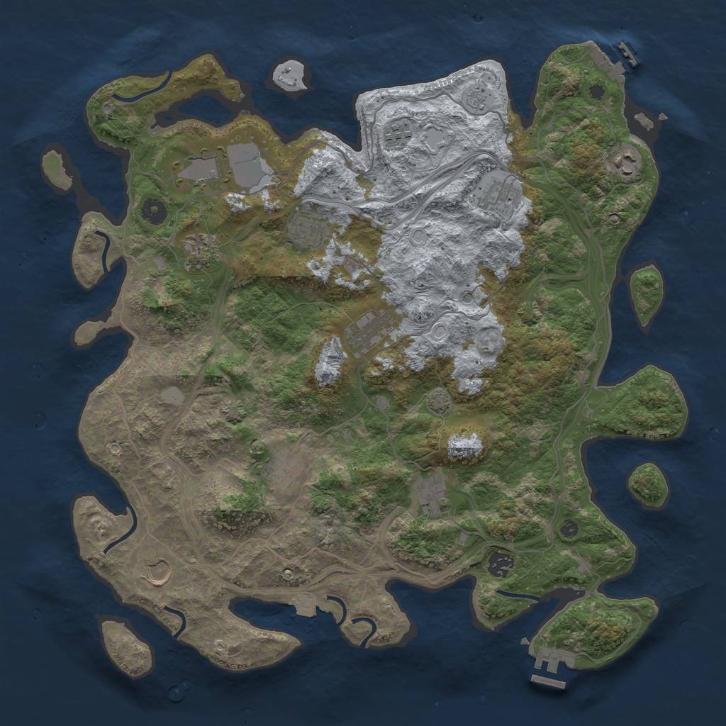 Rust Map: Procedural Map, Size: 4250, Seed: 1979301797, 19 Monuments