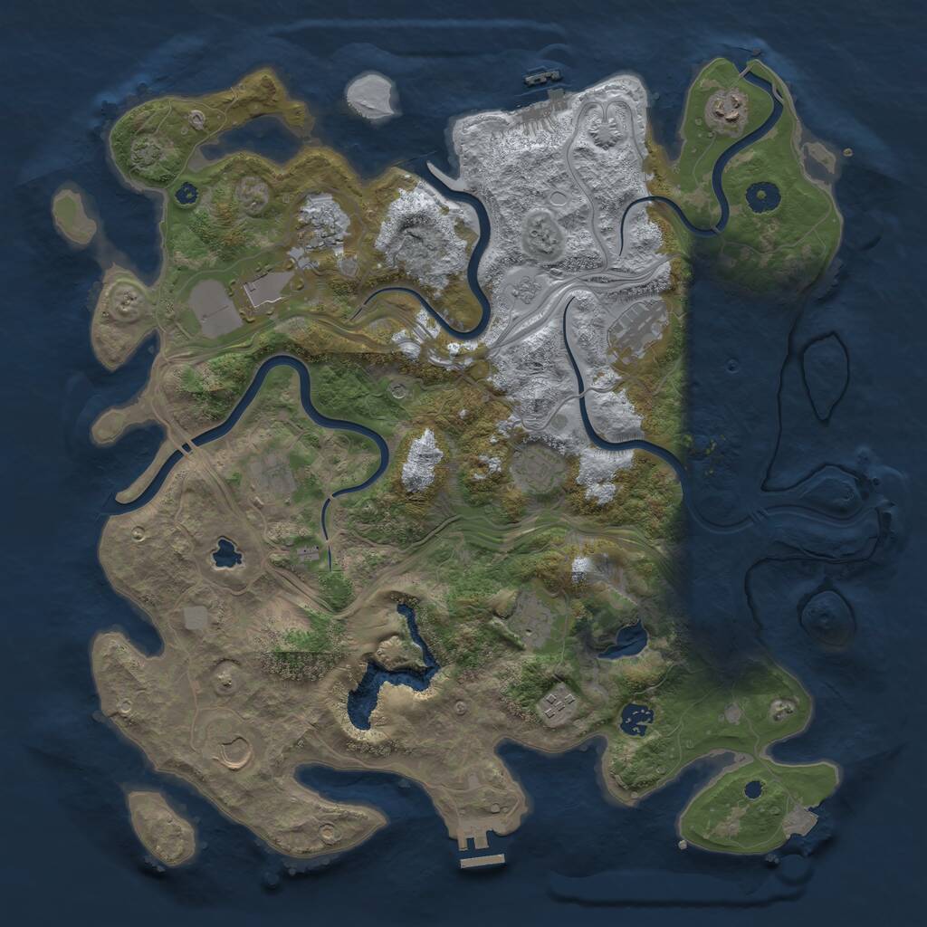 Rust Map: Procedural Map, Size: 4250, Seed: 1979301797, 16 Monuments