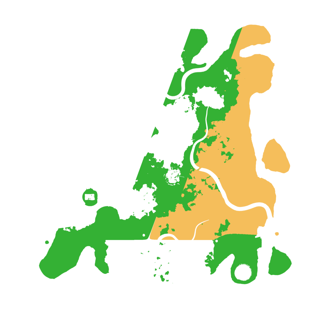 Biome Rust Map: Procedural Map, Size: 3500, Seed: 23338