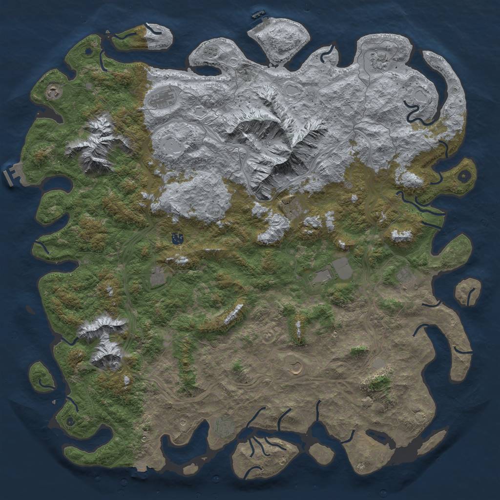 Rust Map: Procedural Map, Size: 6000, Seed: 19620812, 19 Monuments