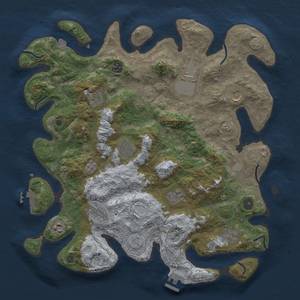 Thumbnail Rust Map: Procedural Map, Size: 4100, Seed: 55865487, 18 Monuments