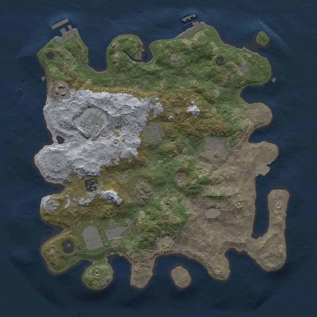 Rust Map: Procedural Map, Size: 3500, Seed: 28012005, 15 Monuments
