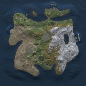 Thumbnail Rust Map: Procedural Map, Size: 2500, Seed: 94525, 10 Monuments