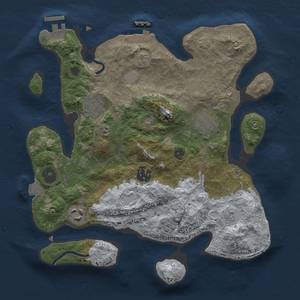 Thumbnail Rust Map: Procedural Map, Size: 3000, Seed: 1371657635, 13 Monuments