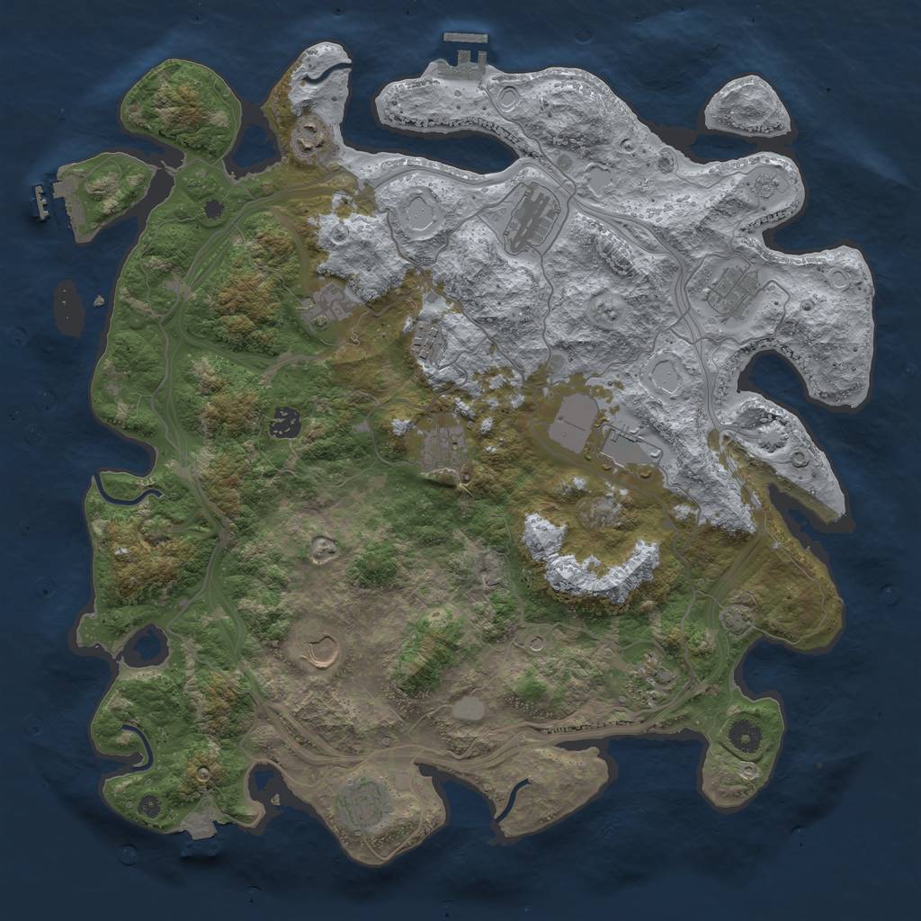 Rust Map: Procedural Map, Size: 4250, Seed: 2674, 19 Monuments