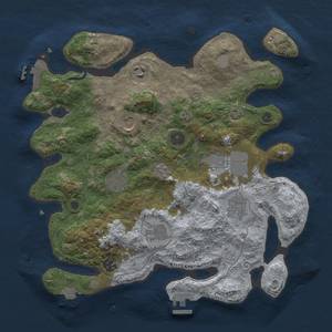 Thumbnail Rust Map: Procedural Map, Size: 3500, Seed: 1644688160, 16 Monuments