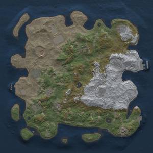 Thumbnail Rust Map: Procedural Map, Size: 4000, Seed: 582381379, 19 Monuments