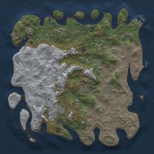 Thumbnail Rust Map: Procedural Map, Size: 4500, Seed: 1999215895, 18 Monuments