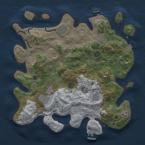 Thumbnail Rust Map: Procedural Map, Size: 3600, Seed: 583901950, 15 Monuments