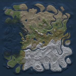 Thumbnail Rust Map: Procedural Map, Size: 4500, Seed: 66688438, 16 Monuments