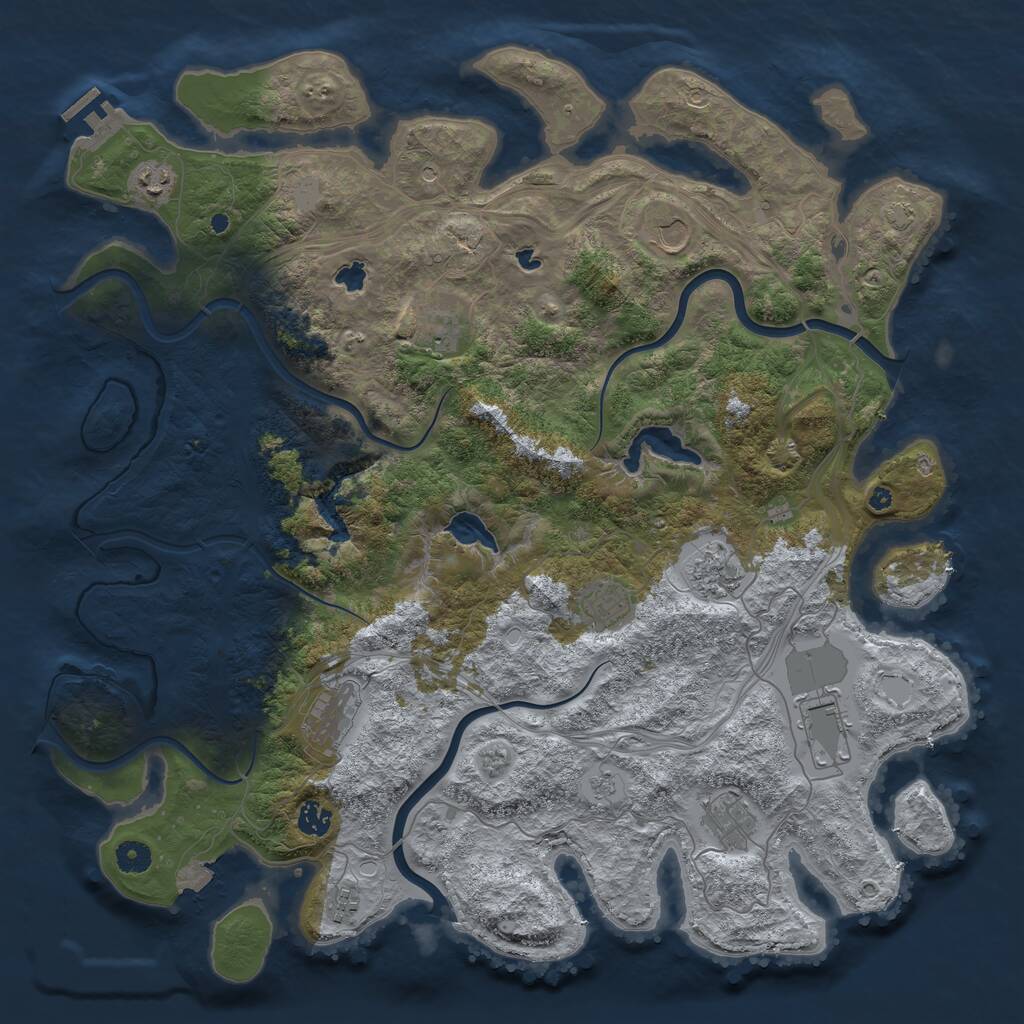 Rust Map: Procedural Map, Size: 4500, Seed: 66688438, 15 Monuments
