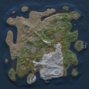 Thumbnail Rust Map: Procedural Map, Size: 3700, Seed: 9852, 17 Monuments