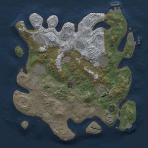 Thumbnail Rust Map: Procedural Map, Size: 3500, Seed: 597646911, 17 Monuments