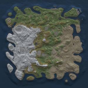 Thumbnail Rust Map: Procedural Map, Size: 4500, Seed: 185, 19 Monuments