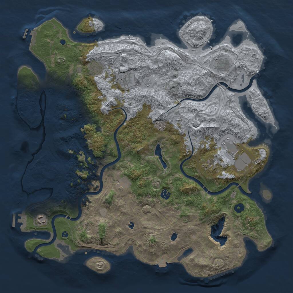 Rust Map: Procedural Map, Size: 4500, Seed: 15237, 15 Monuments