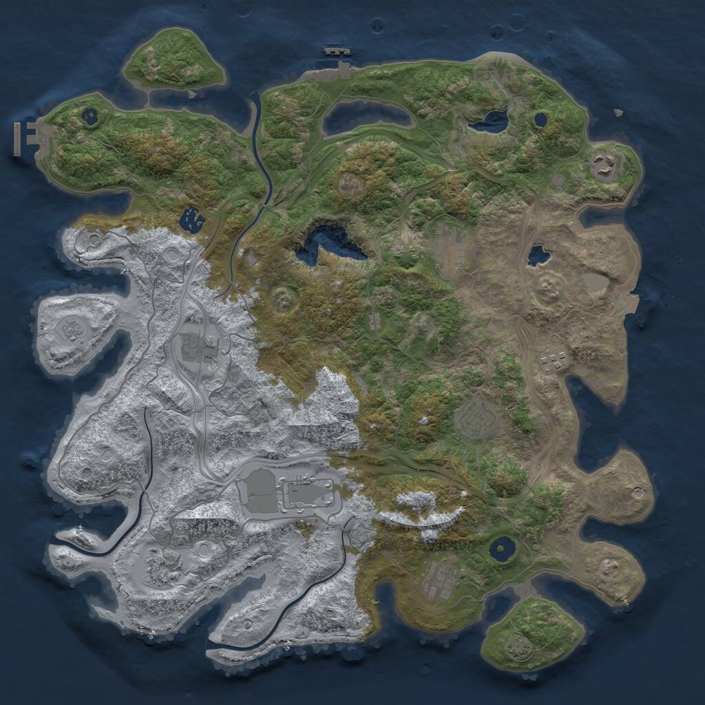 Rust Map: Procedural Map, Size: 4250, Seed: 1031378912, 15 Monuments