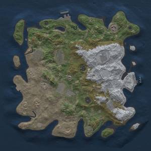 Thumbnail Rust Map: Procedural Map, Size: 3750, Seed: 979318, 18 Monuments