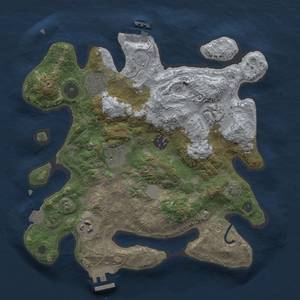 Thumbnail Rust Map: Procedural Map, Size: 3000, Seed: 518932341, 13 Monuments