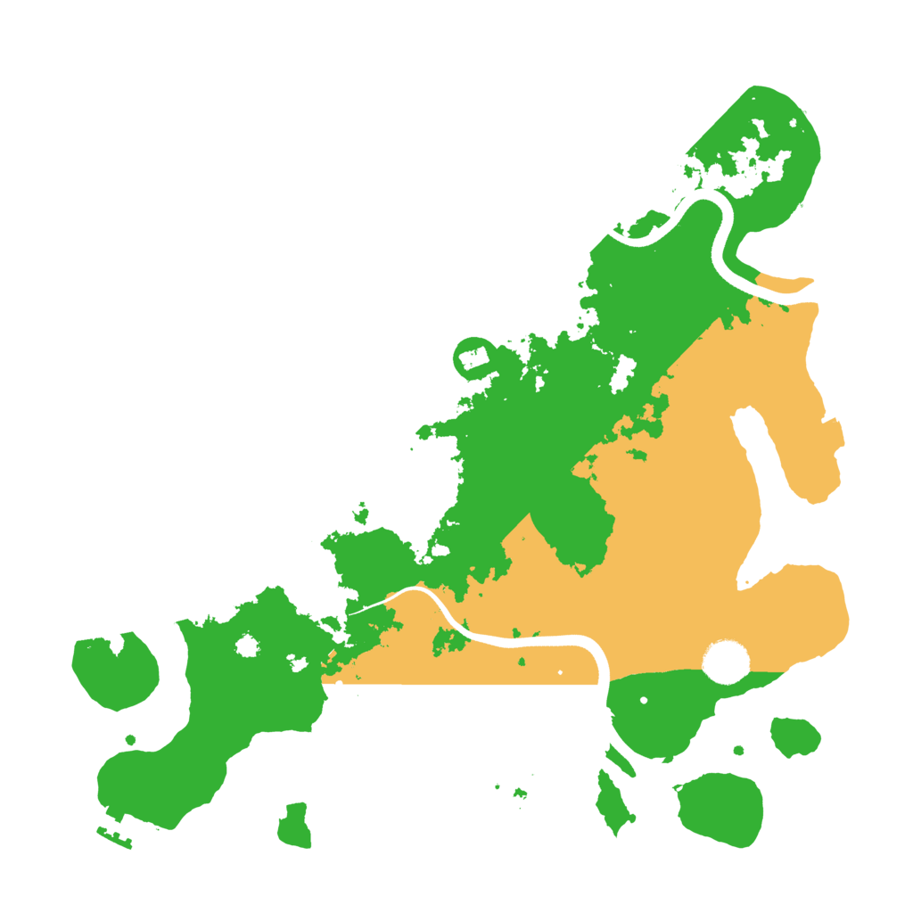 Biome Rust Map: Procedural Map, Size: 3600, Seed: 990302