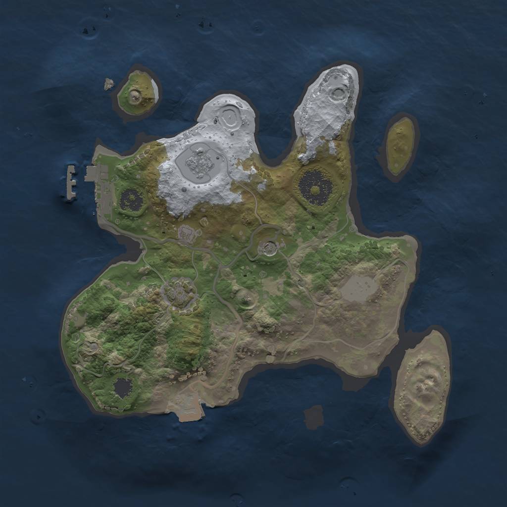 Rust Map: Procedural Map, Size: 2250, Seed: 250, 7 Monuments