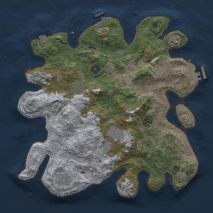 Thumbnail Rust Map: Procedural Map, Size: 3500, Seed: 355967504, 15 Monuments