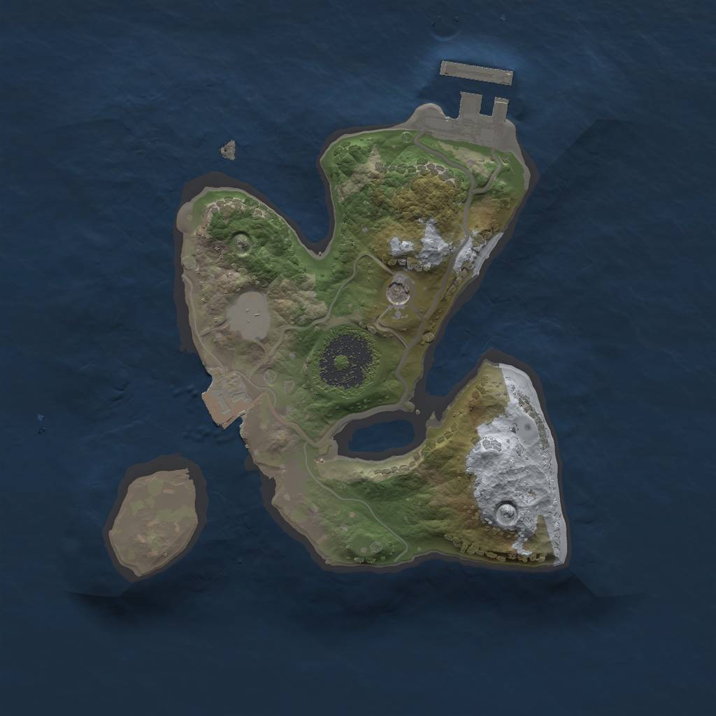 Rust Map: Procedural Map, Size: 2000, Seed: 3743, 5 Monuments