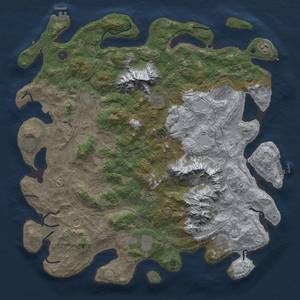 Thumbnail Rust Map: Procedural Map, Size: 5000, Seed: 23564553, 19 Monuments