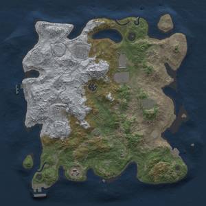 Thumbnail Rust Map: Procedural Map, Size: 3500, Seed: 837467465, 16 Monuments