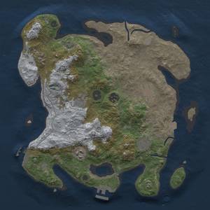 Thumbnail Rust Map: Procedural Map, Size: 3300, Seed: 661770982, 14 Monuments