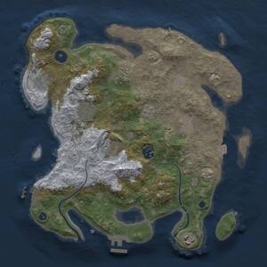 Thumbnail Rust Map: Procedural Map, Size: 3300, Seed: 661770982, 14 Monuments