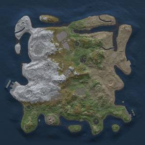 Thumbnail Rust Map: Procedural Map, Size: 3500, Seed: 1318396315, 16 Monuments