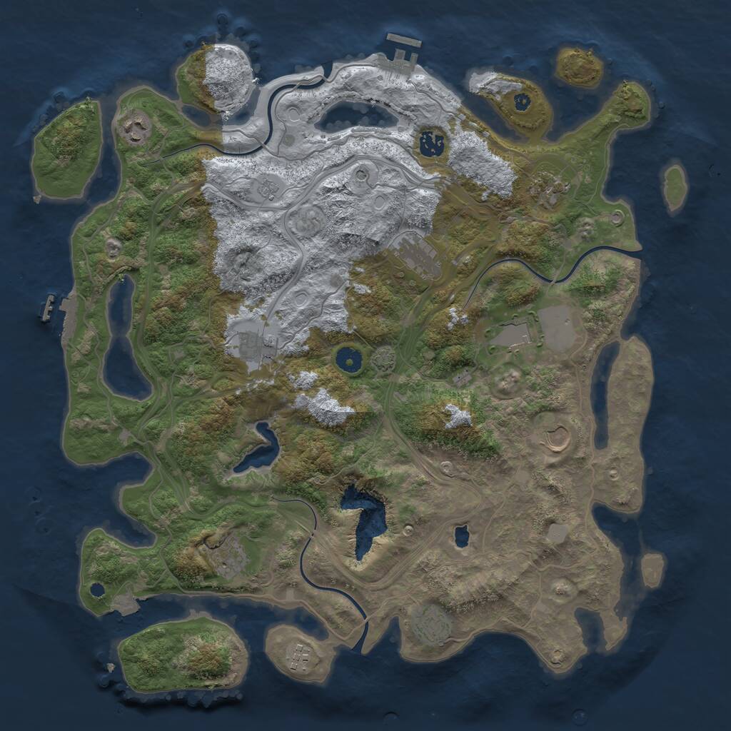 Rust Map: Procedural Map, Size: 4250, Seed: 29106, 16 Monuments