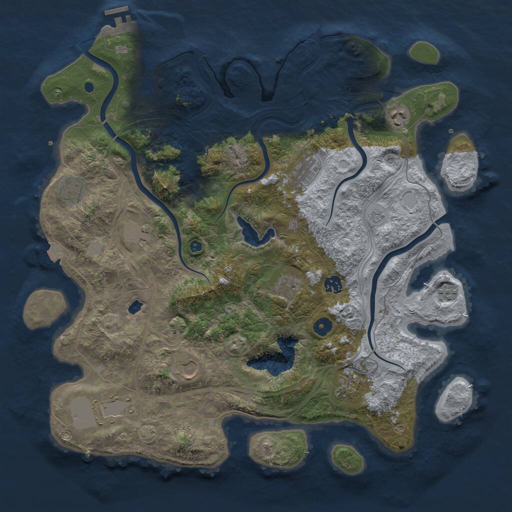 Rust Map: Procedural Map, Size: 4250, Seed: 16745165, 15 Monuments