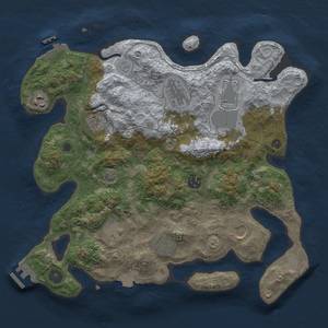 Thumbnail Rust Map: Procedural Map, Size: 3500, Seed: 294363502, 16 Monuments