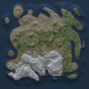 Thumbnail Rust Map: Procedural Map, Size: 3500, Seed: 537503134, 15 Monuments