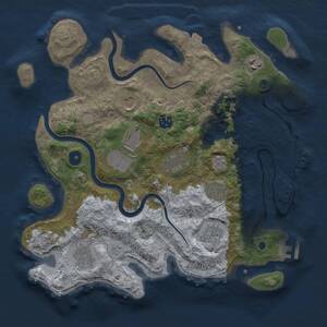 Thumbnail Rust Map: Procedural Map, Size: 3500, Seed: 537503134, 15 Monuments