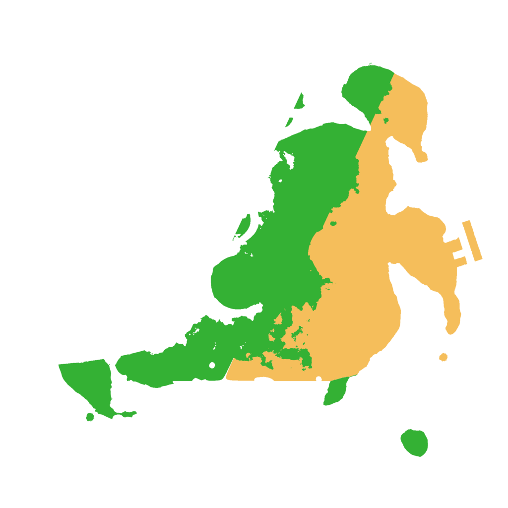 Biome Rust Map: Procedural Map, Size: 2500, Seed: 1945